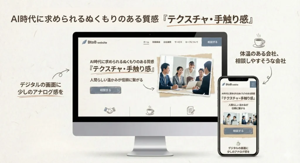 AI時代に求められるぬくもりのある質感「テクスチャ・手触り感」