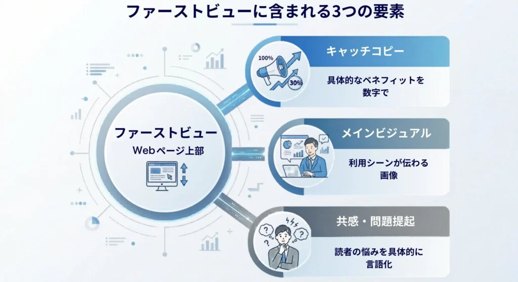 ファーストビューに含まれる３つの要素
