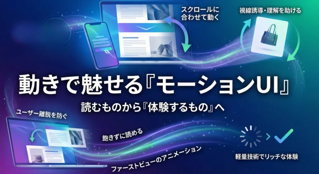 動きで魅せる「モーションUI」