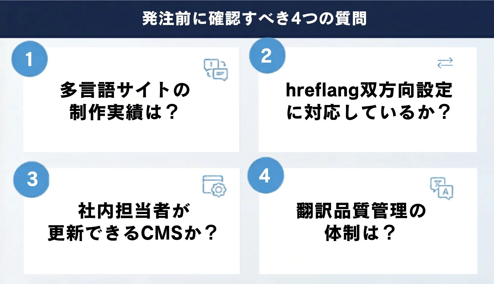 発注前に制作会社へ確認すべき4つの質問